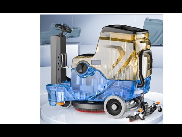 Ride-On Floor Scrubber CR21 with a Complete Set of Parts